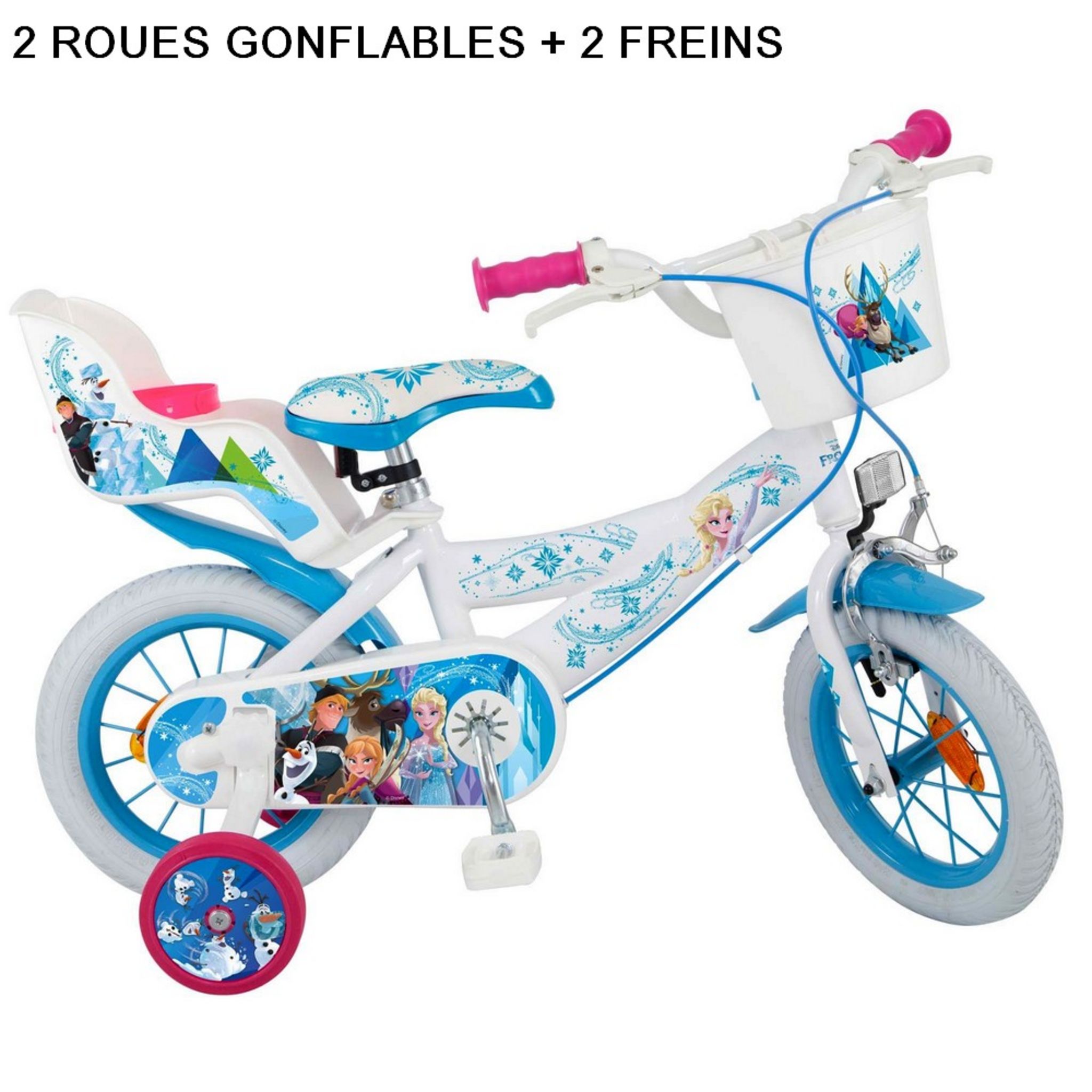 Velo La reine des Neiges12 pouces Disney Blanc frozen