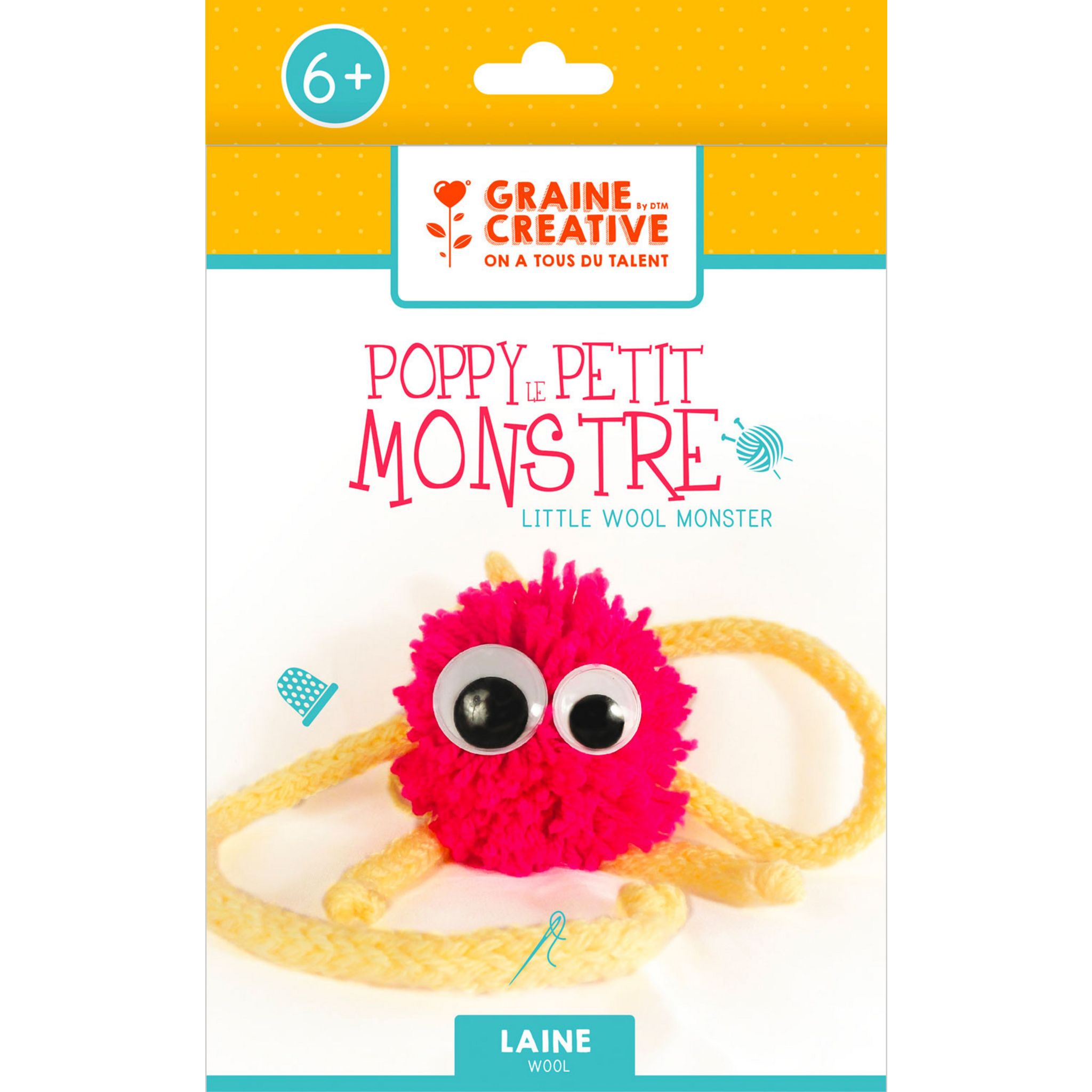 Kit créatif pour enfant Tricotin Poppy le petit monstre