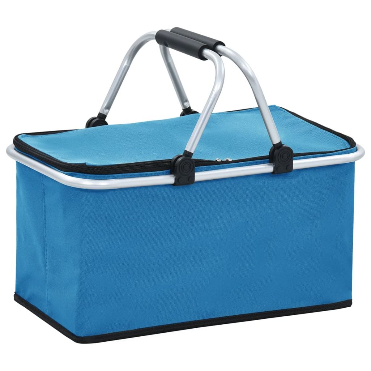 VIDAXL Sac isotherme pliable Bleu 46x27x23 cm Aluminium pas cher