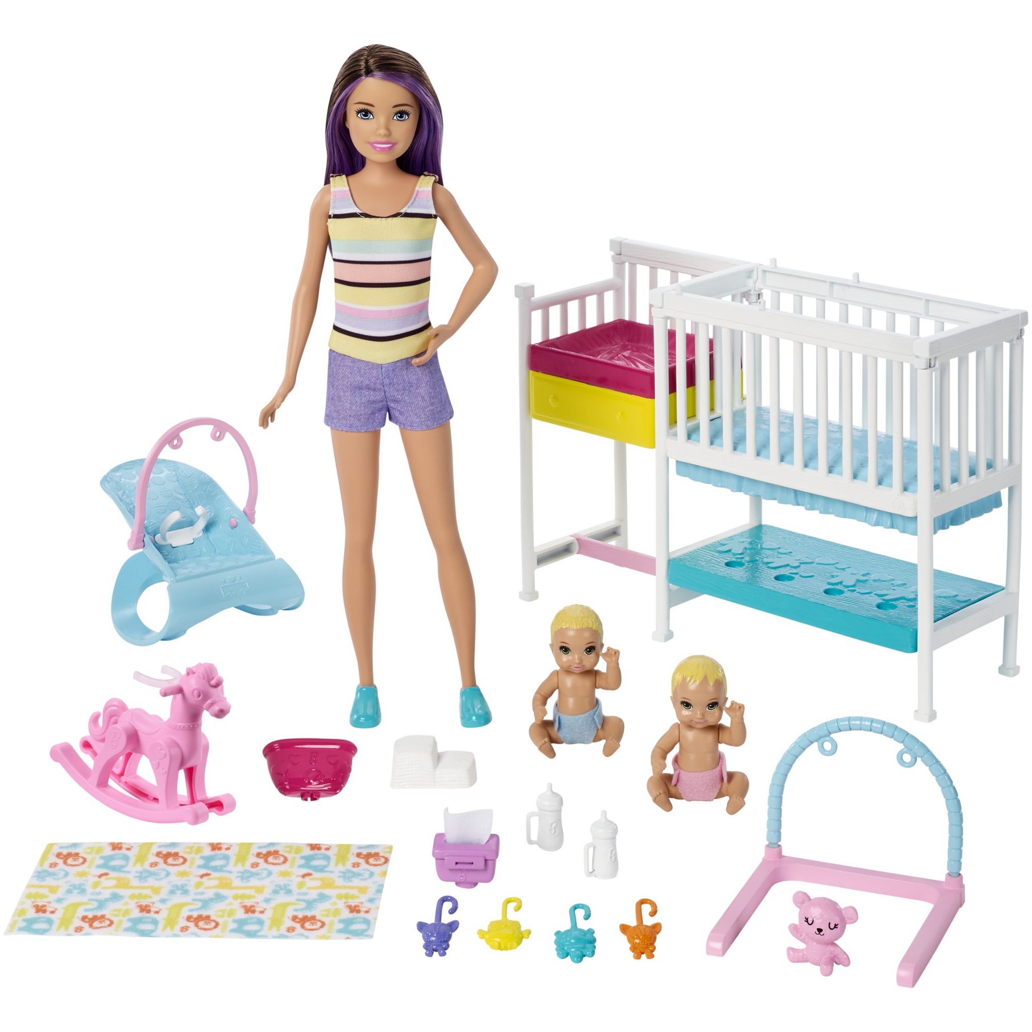 POUPÉE baby-sitter ET BÉBÉ – BARBIE –