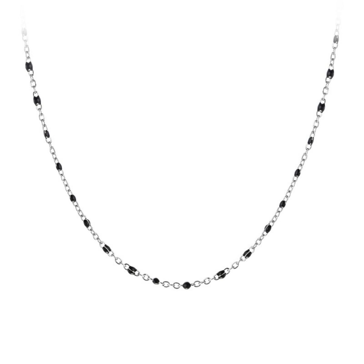  Collier perles noires par SC Bohème