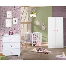 BABY PRICE Commode à langer 3 tiroirs LOVE
