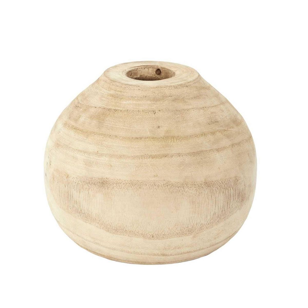 TOILINUX Vase rond en Bancoulier Diam. 19,30cm - Beige