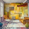 Paris Prix Papier Peint  Orange Hue of Art Expression . Coloris disponibles : Multicolore