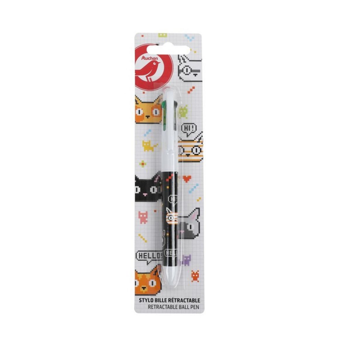 Stylo 10 couleurs Patte de Chat