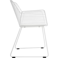ATMOSPHERA Lot de 2 fauteuils filaires pieds métal  SHELBY (Blanc)