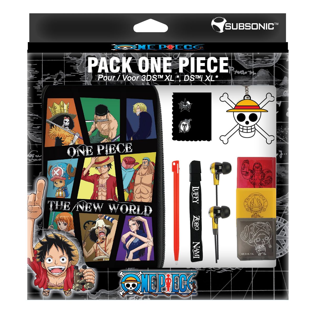 Pack de 7 accessoires 3DSXL et DSi XL One Piece pas cher 