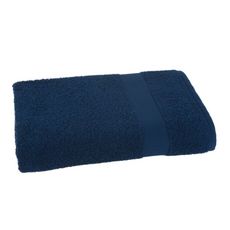 Drap de bain uni en coton 400gr/m² ELISA (Bleu marine )