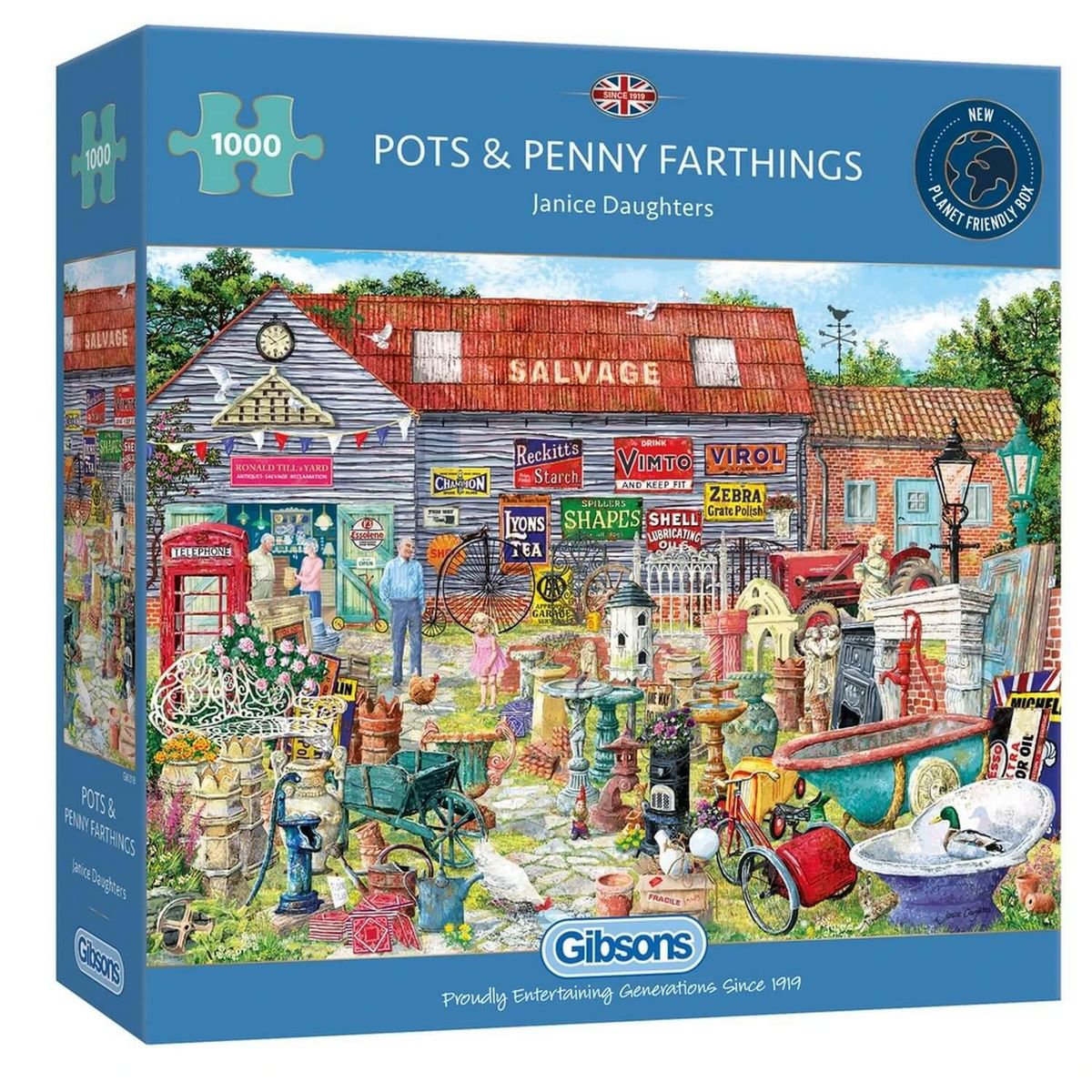 Gibsons Puzzle 1000 pièces : Pots & Penny Farthings