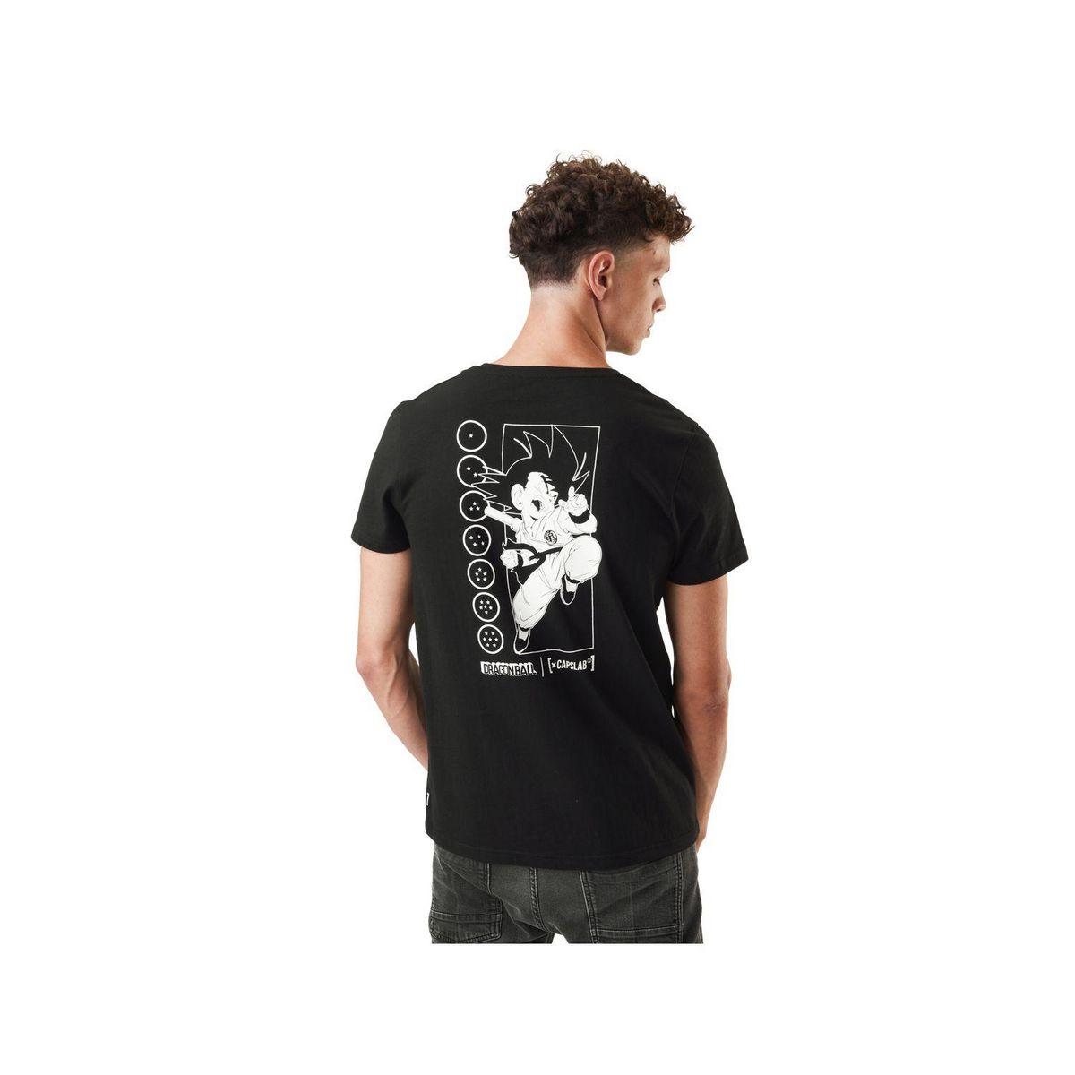 CAPSLAB T-shirt homme en coton col rond Dragon Ball Son Goku