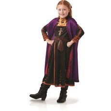 RUBIES Panoplie déguisement + tresse Anna taille 7/8 ans - La reine des neiges