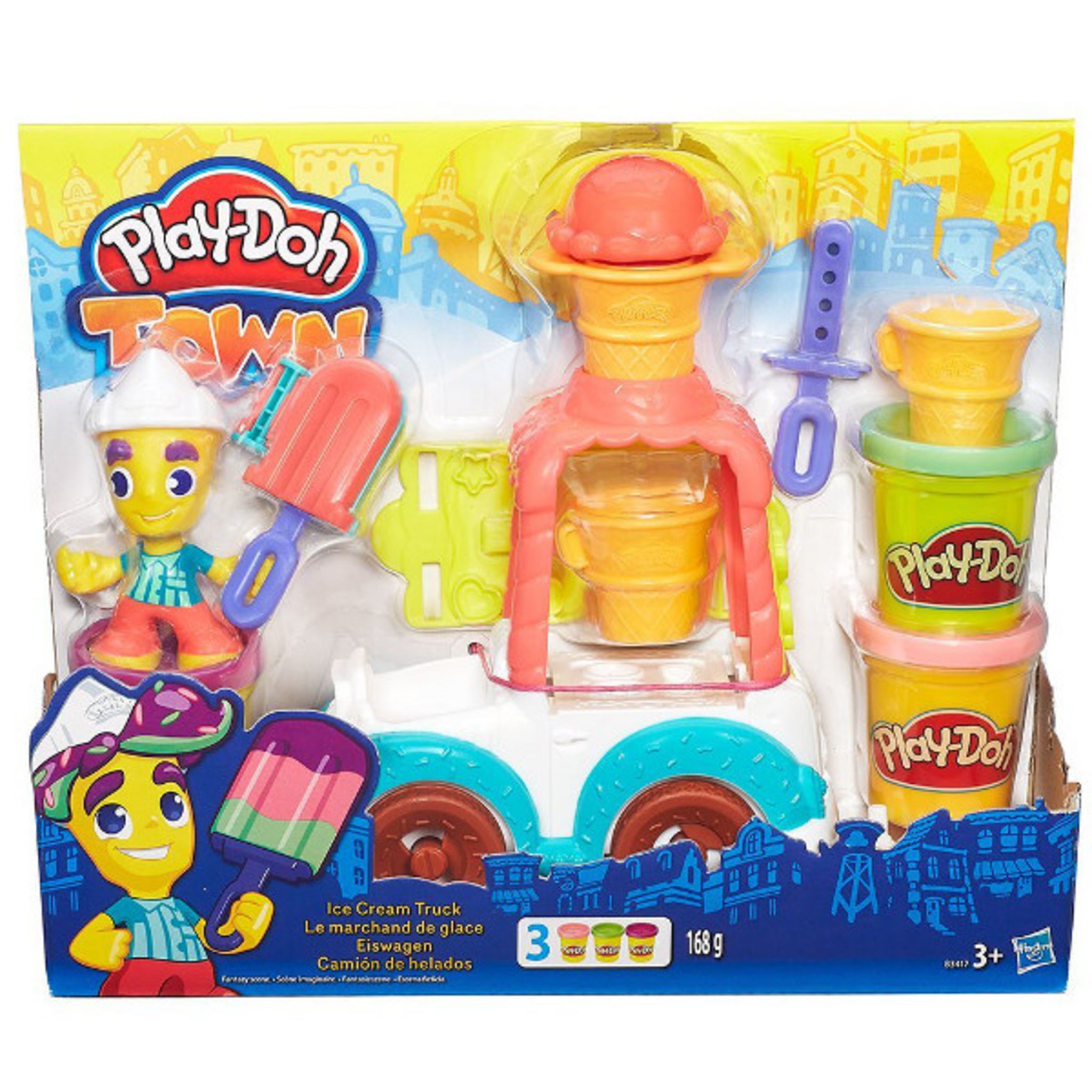 PLAY-DOH Marchand de Glaces Play-Doh Town - Pâtes à modeler pas cher 