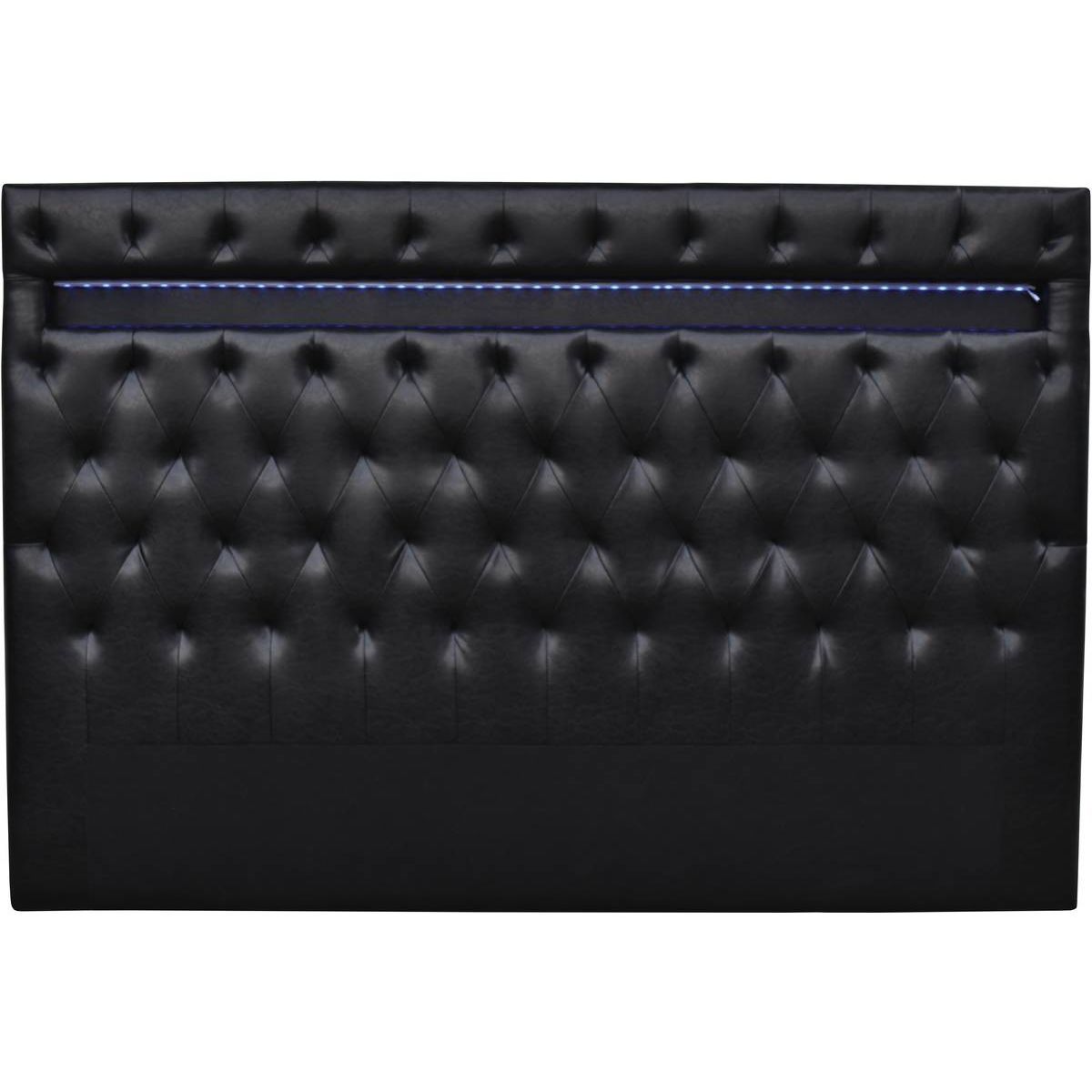 Habitat et Jardin Tête de lit  Déco  LED - 189 cm - Noir