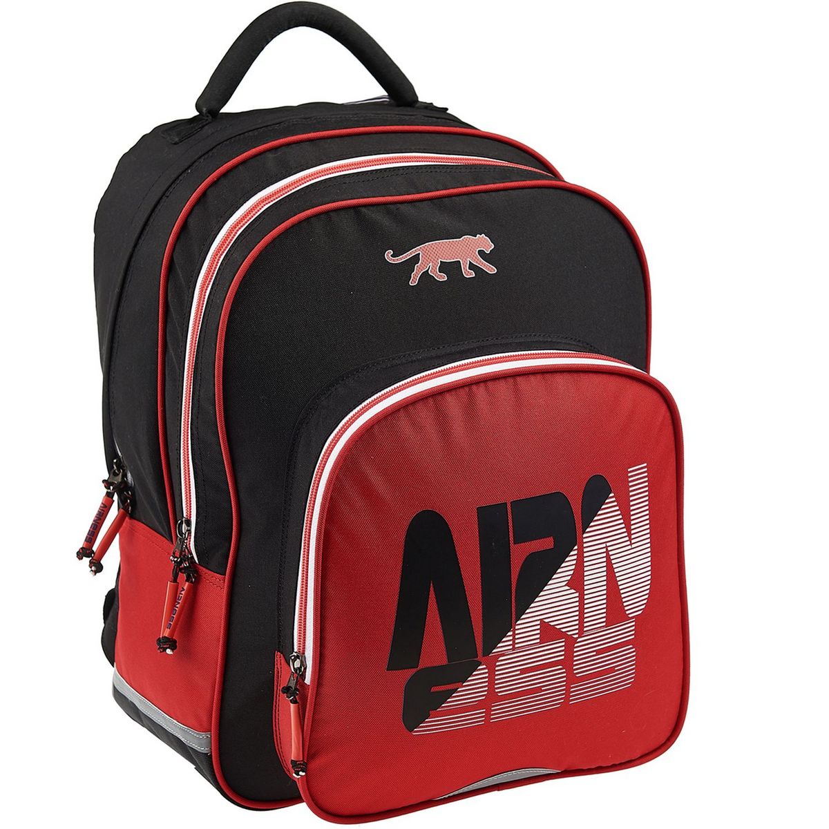 AIRNESS Sac a dos 2 compartiments noir et rouge AIRNESS SPRINTER pas cher Auchan