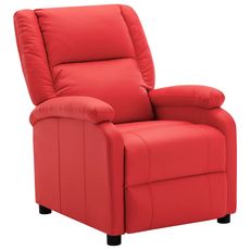 322441 Recliner Red Faux Leather