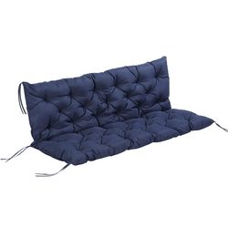 Outsunny - Coussin matelas assise pour banc de jardin balancelle canapé 2  places - déhoussable - dim. 110L x 46l x 5H cm - polyester gris