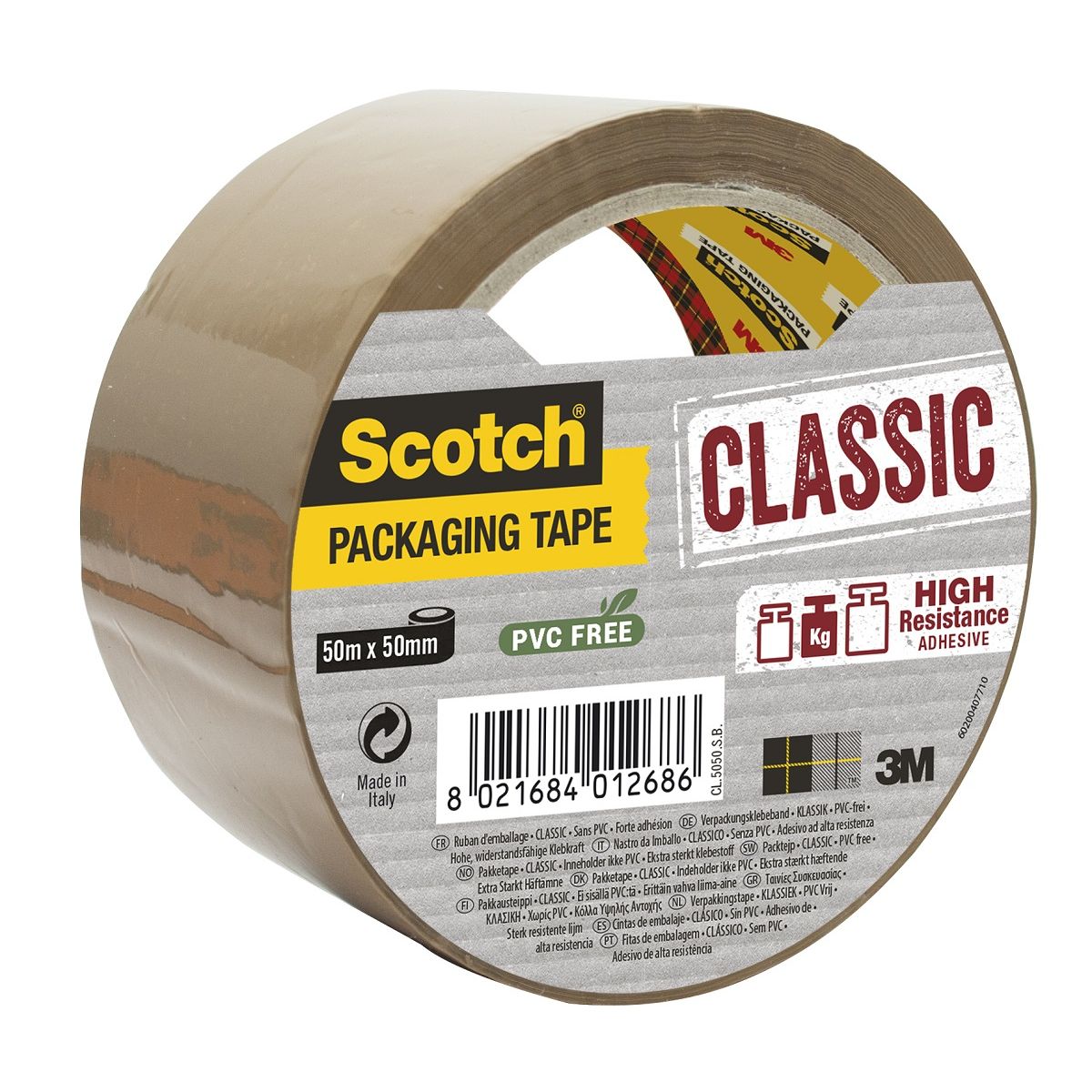 SCOTCH Ruban d'emballage Classic Havane 50mx50mm pas cher 