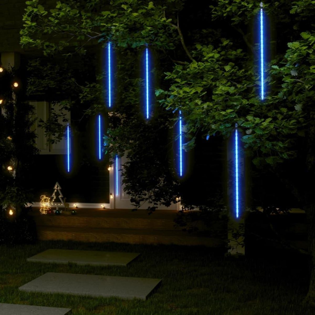 VIDAXL Guirlandes lumineuses 8 pcs 50 cm 288 LED bleu