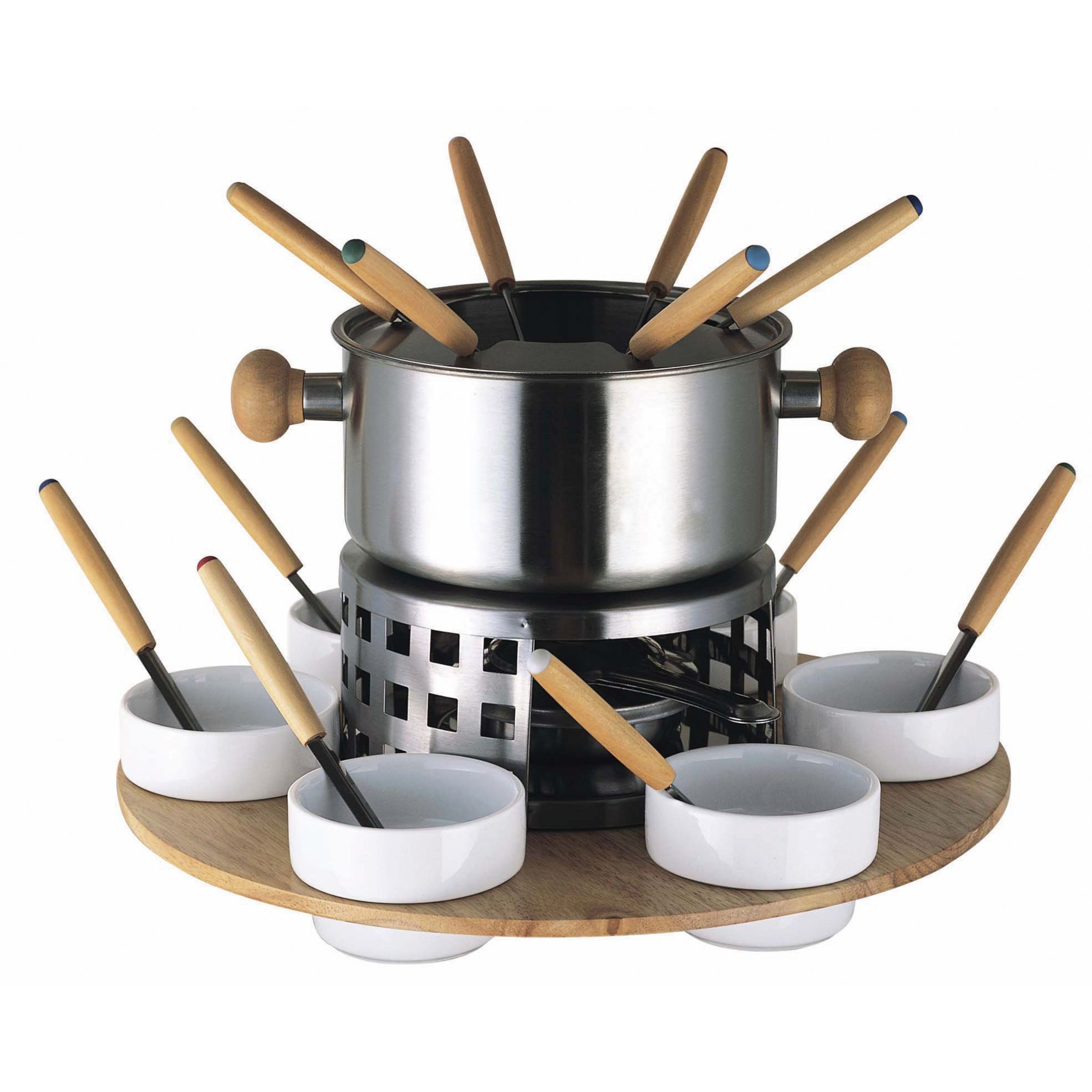 Service à fondue avec plateau tournant pour 6 personnes 22 pièces - Fondue  - Achat & prix