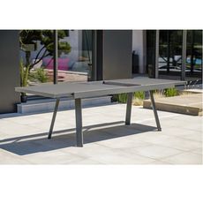 DCB GARDEN Table de jardin 200/300x96cm aluminium gris STOCKHOLM