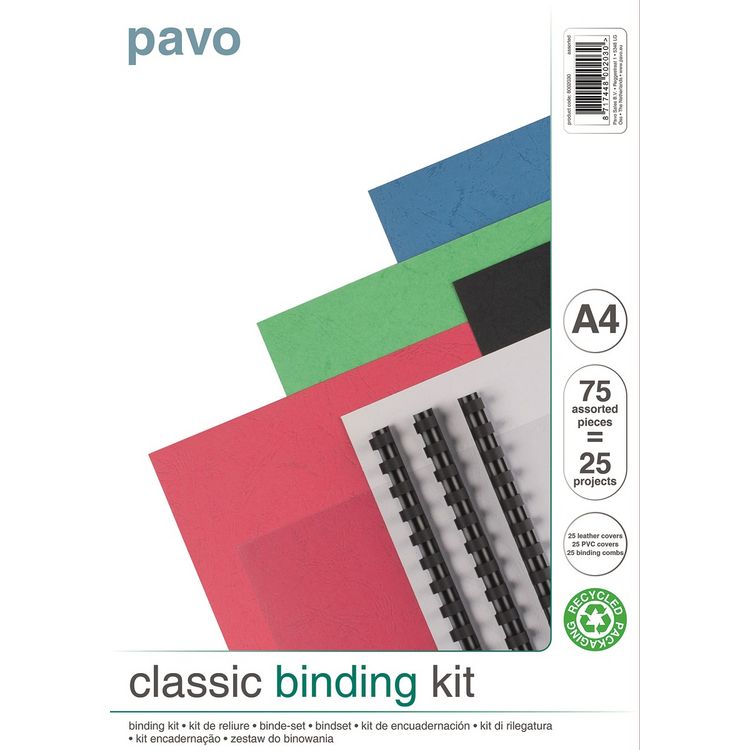 Kit neuf de reliure Pavo 25 reliures A4 Starterkit binding - Label Emmaüs