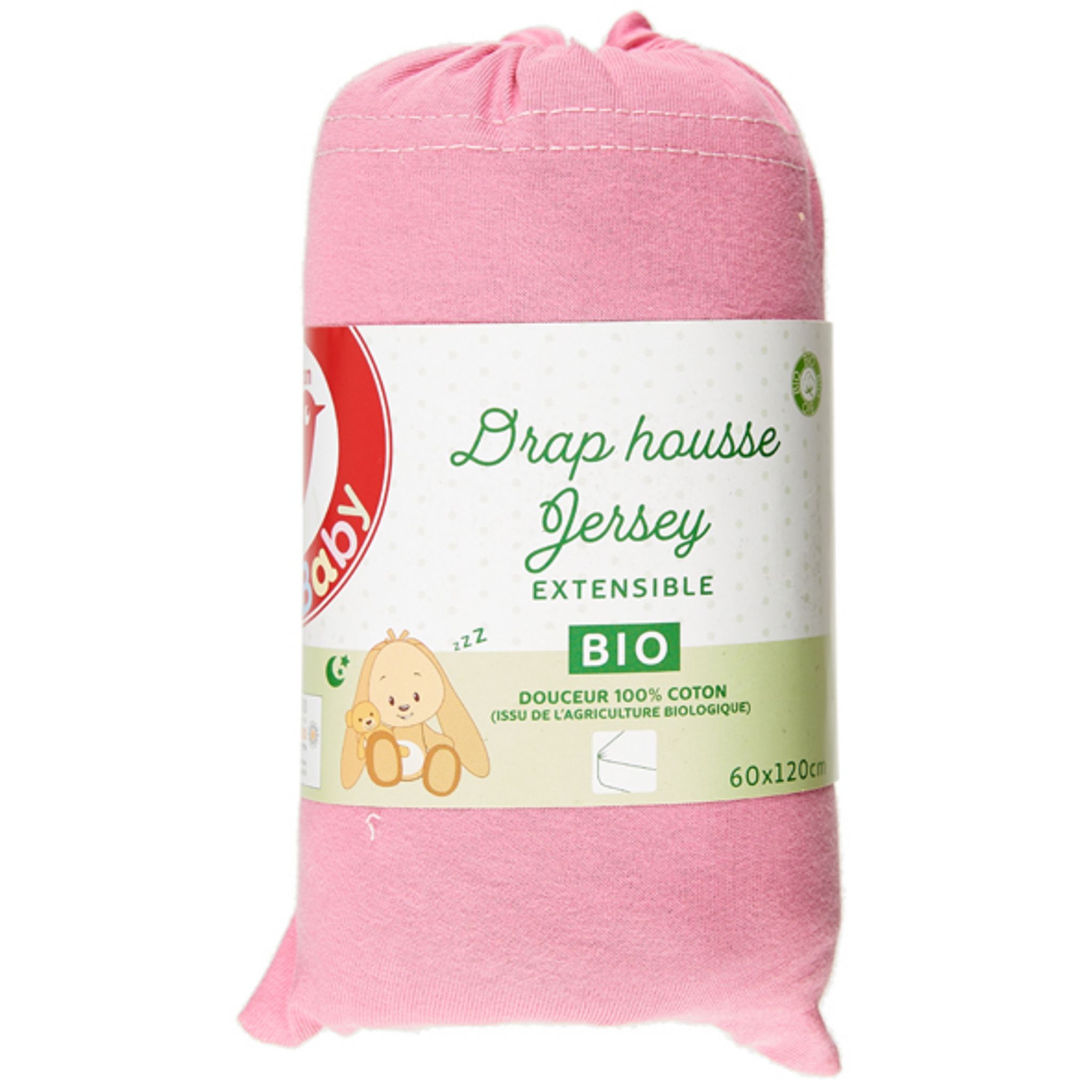 Drap Housse Jersey 60x120 cm Vert De Gris FEE MOI DORMIR, Vente en