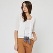 INEXTENSO Gilet écru femme. Coloris disponibles : Ecru