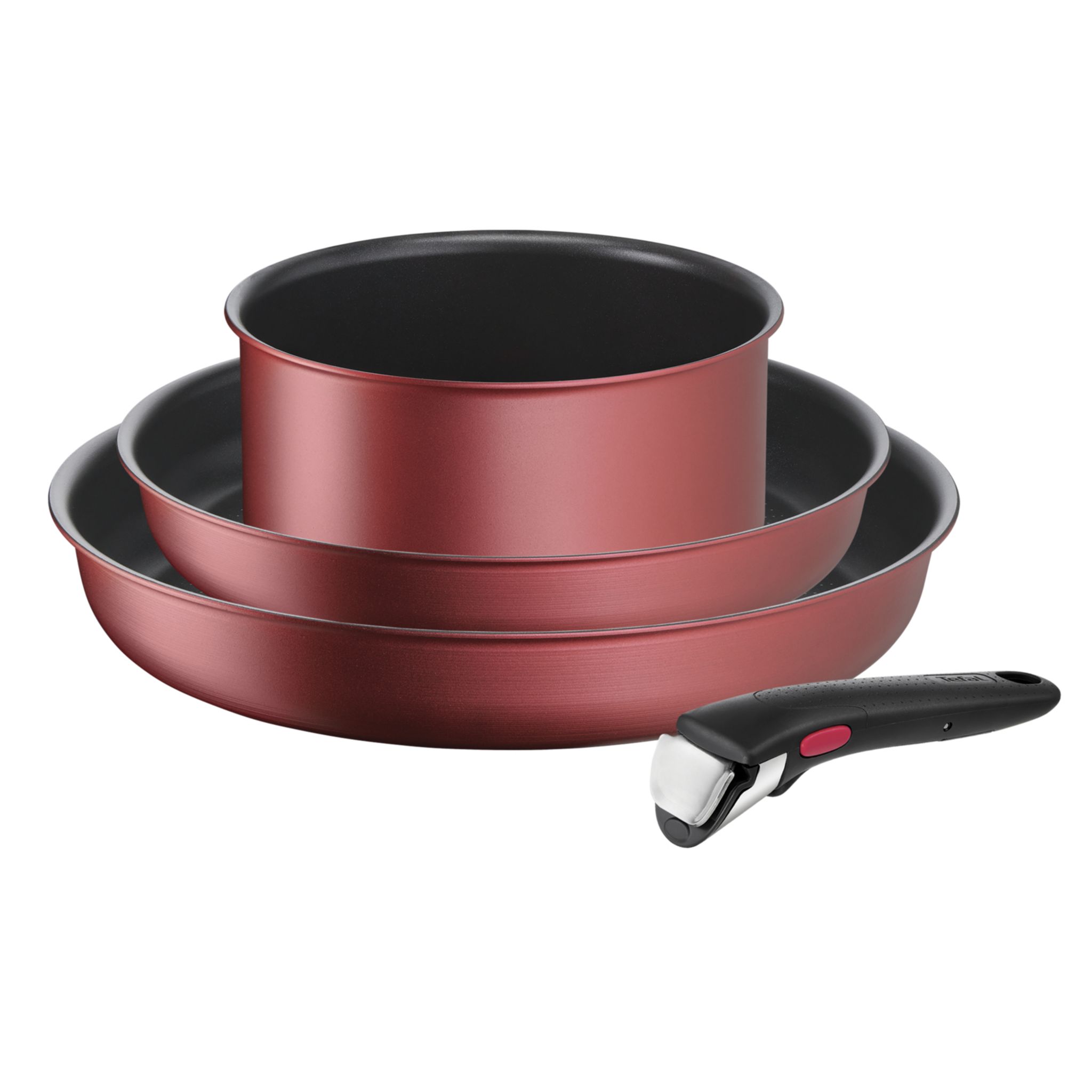 TEFAL Ingenio Daily Chef Rouge surprise Set 4 pièces - Induction