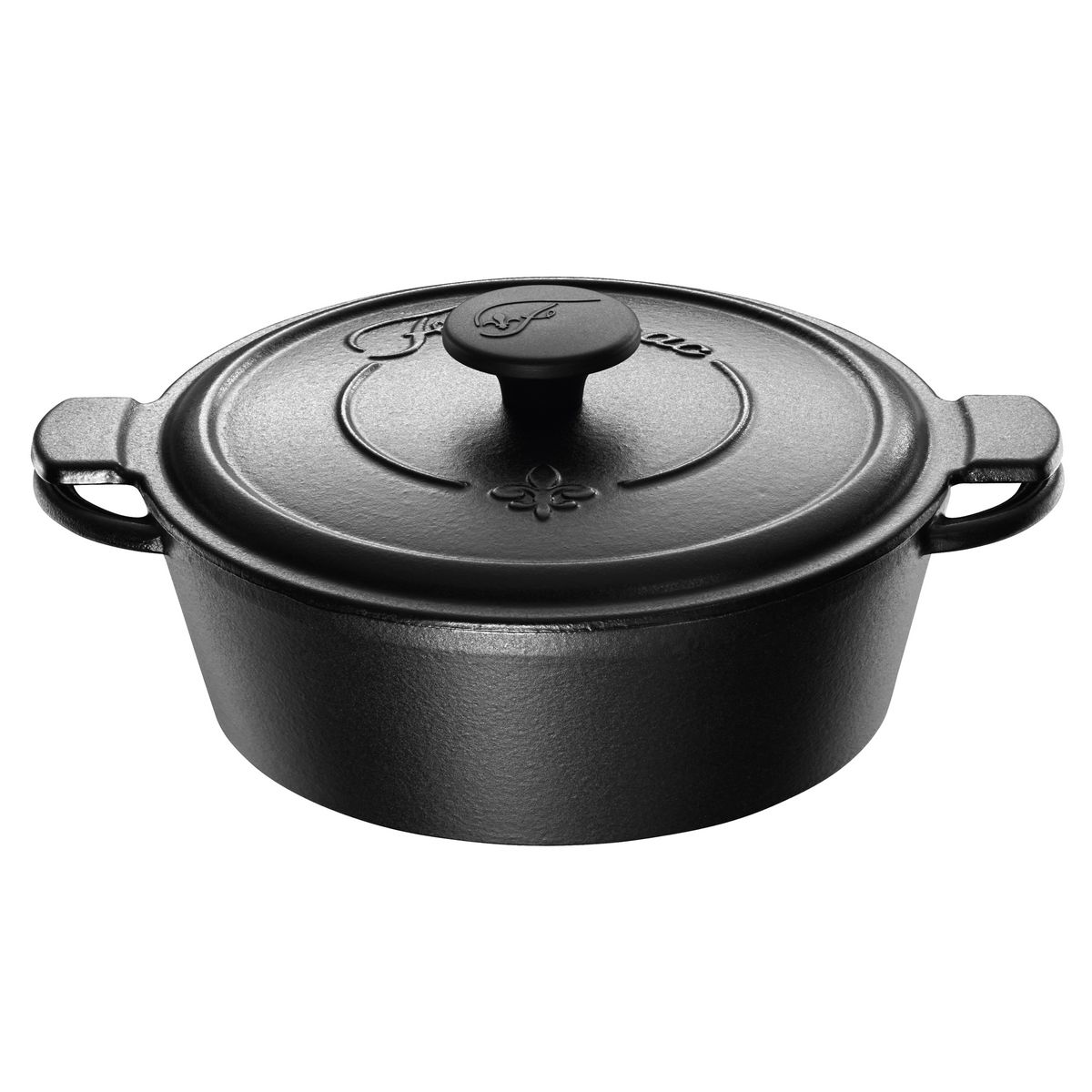 Cocotte ovale fonte noire 33 cm 