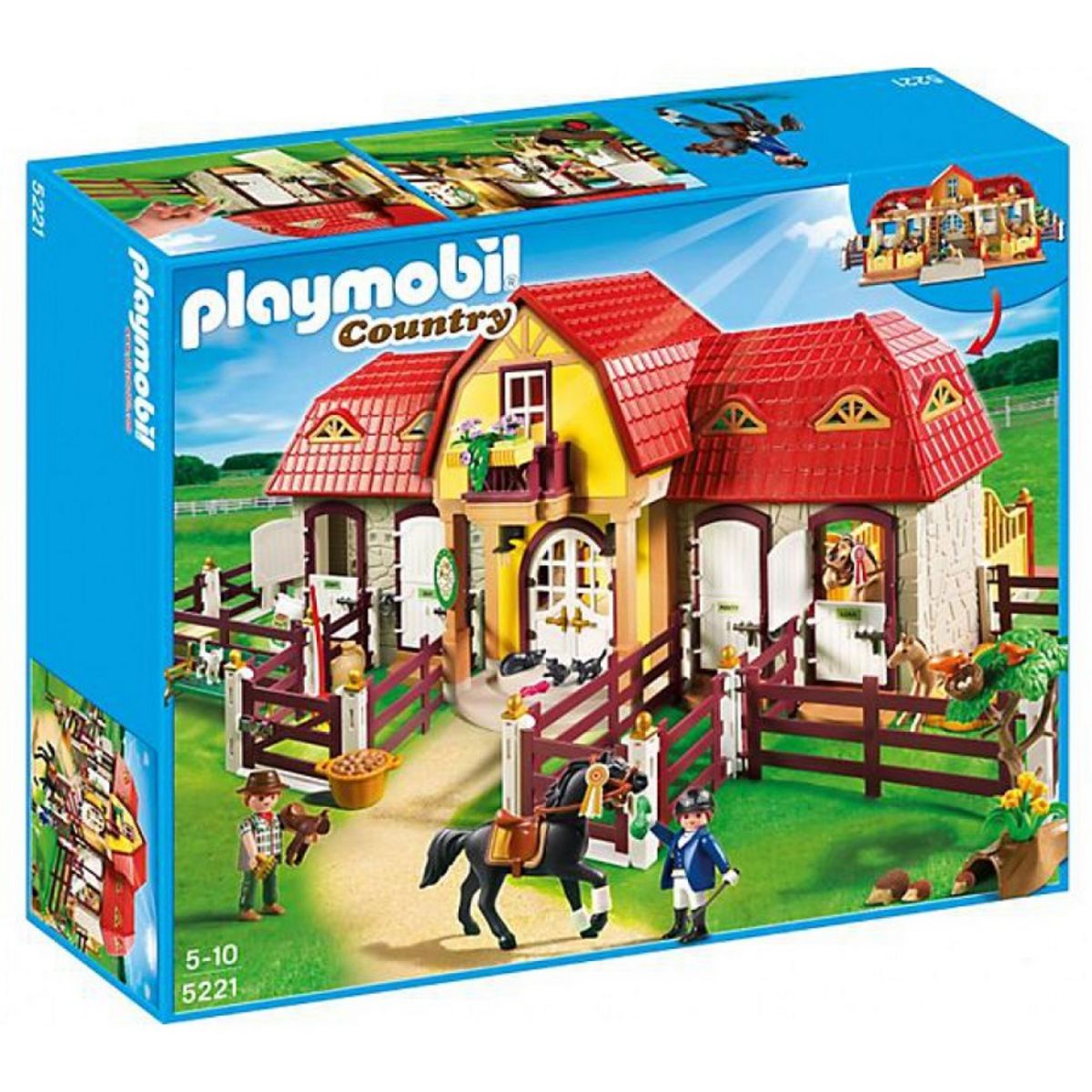 PLAYMOBIL 5221 - Haras avec Chevaux et Enclos pas cher 