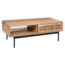 Table Basse 2 Portes Design  Zen  110cm Beige