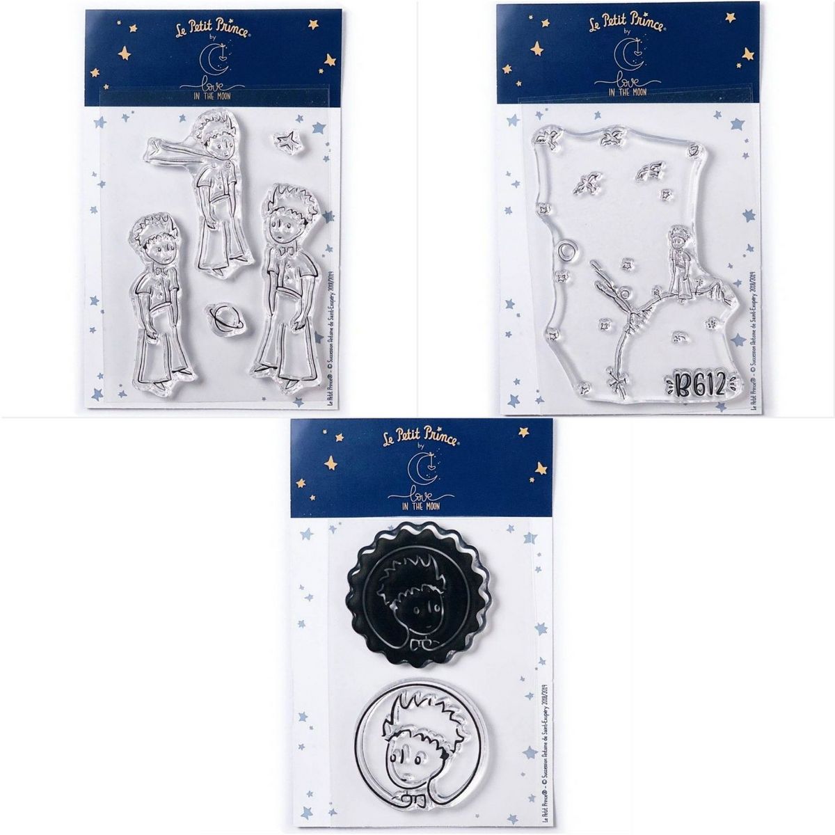 Youdoit 6 Tampons transparents Le Petit Prince et messages + Astéroïd + Portraits