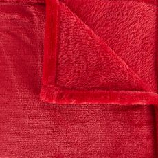 ACTUEL Plaid uni en polyester VELVET (Rouge )