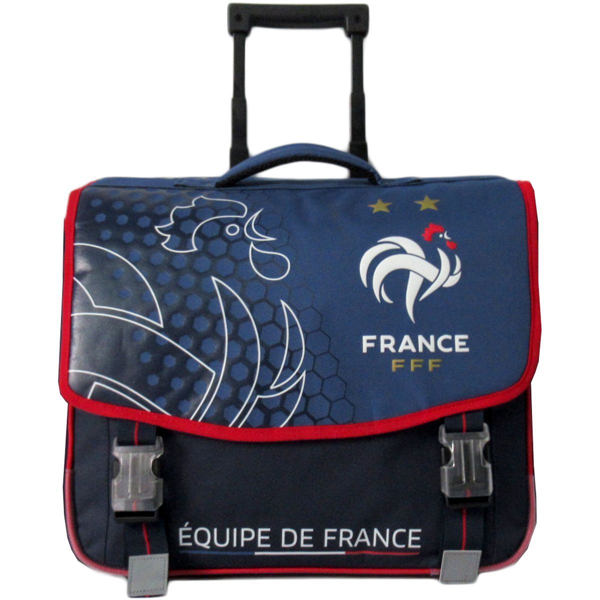 Cartable a roulettes 41 cm bleu et rouge