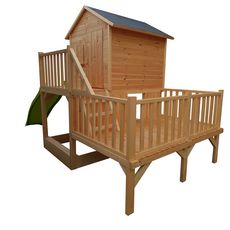 Soulet Cabane de jardin enfant en bois avec 3 niveaux JANIA