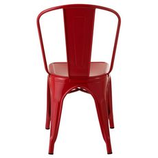 Chaise Design en Métal  Bistro  85cm Rouge