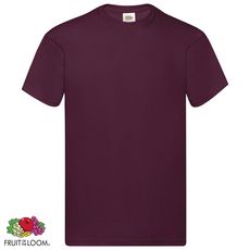 Fruit of the Loom T-shirts originaux 5 pcs Bordeaux L Coton