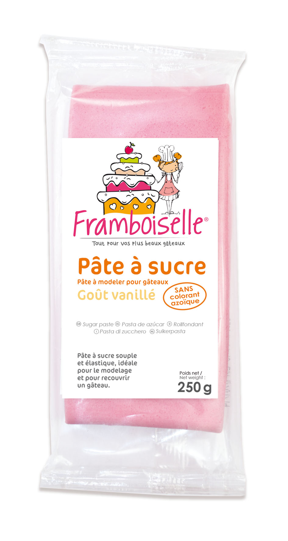 Pâte à sucre rose 250g