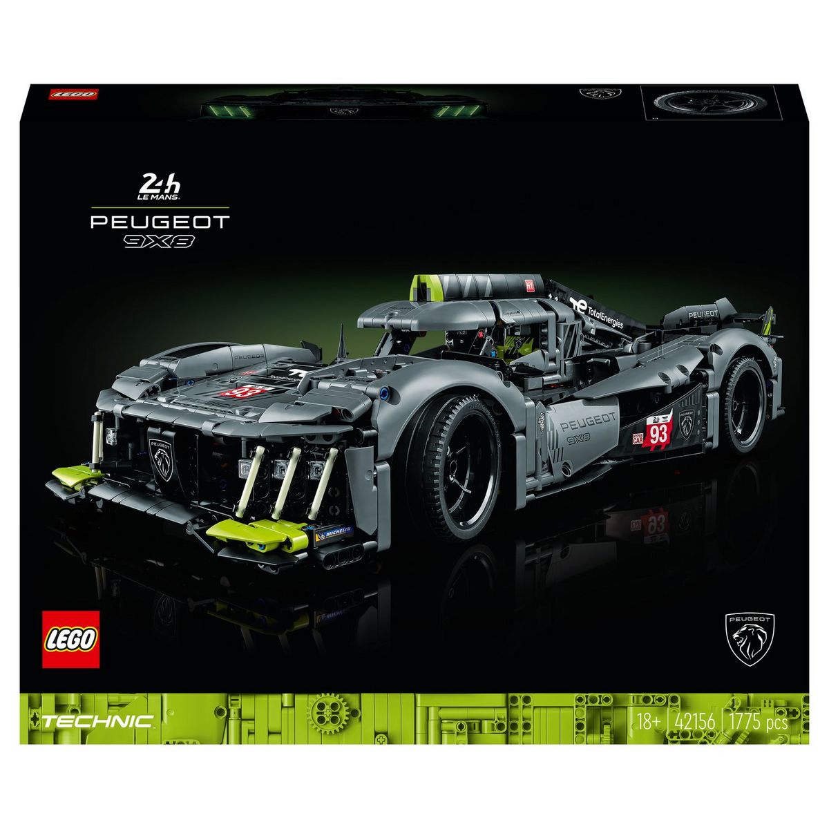 LEGO Technic 42156 Peugeot 9X8 24H du Mans Hybrid Hypercar, Maquette de  Voiture de Course Niveau Avancé, à l'Échelle 1:10, Sport Automobile à  Collectionner pour Adultes pas cher 
