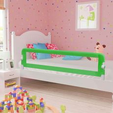 VIDAXL Barriere de securite de lit d'enfant Vert 180x42 cm Polyester
