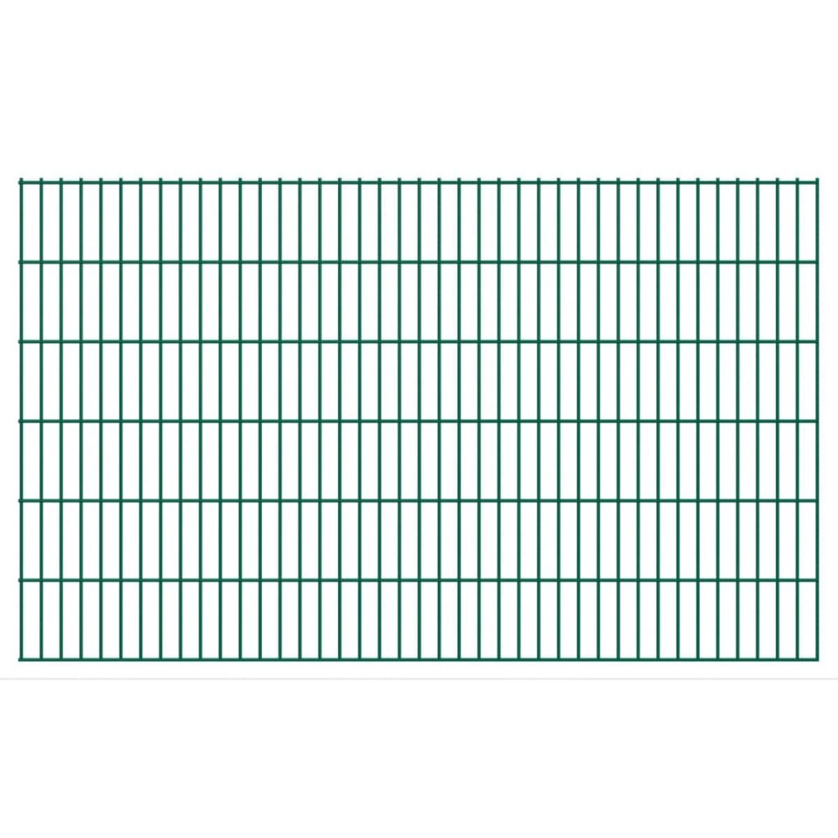 VIDAXL Panneaux de cloture de jardin 2D 2,008x1,23 m 16 m total Vert
