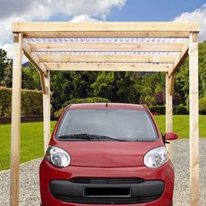Carport bois  toit plat  4 m² pour moto ou voiture sans permis