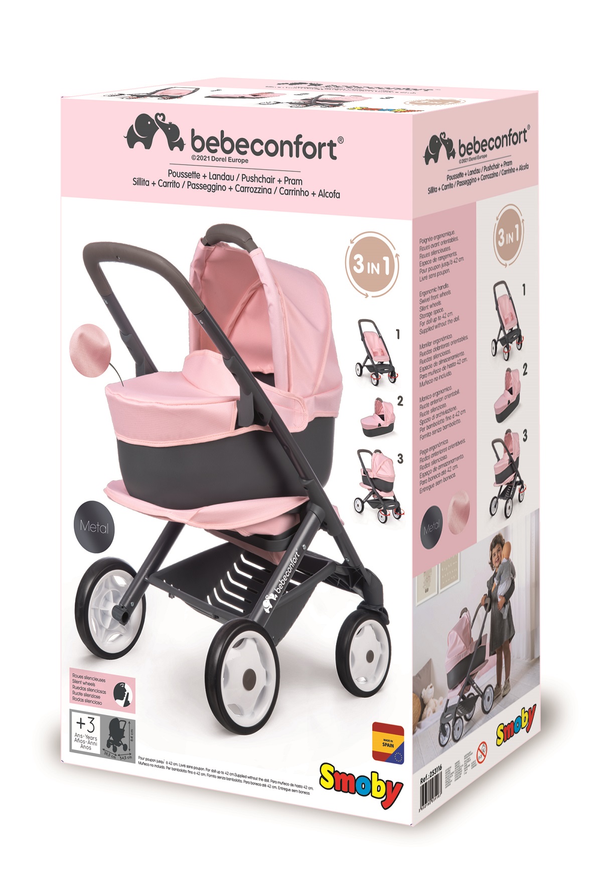 SMOBY BB confort Combi Poussette et Landau pas cher Auchan