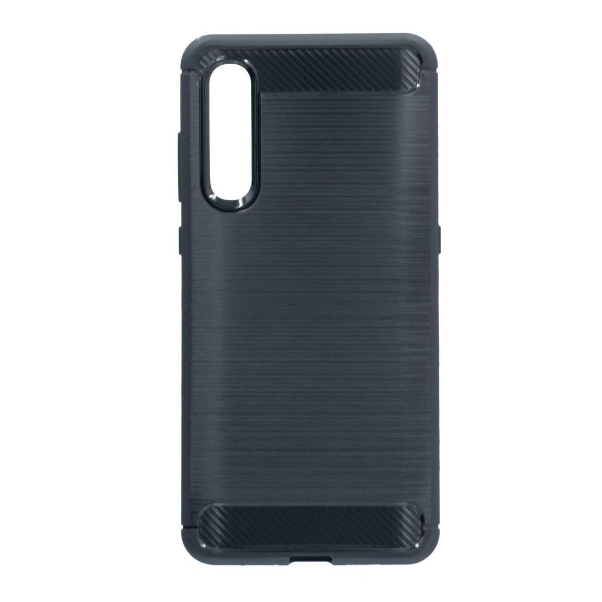 amahousse Coque souple noire Xiaomi Mi 9 avec effet carbone brossé
