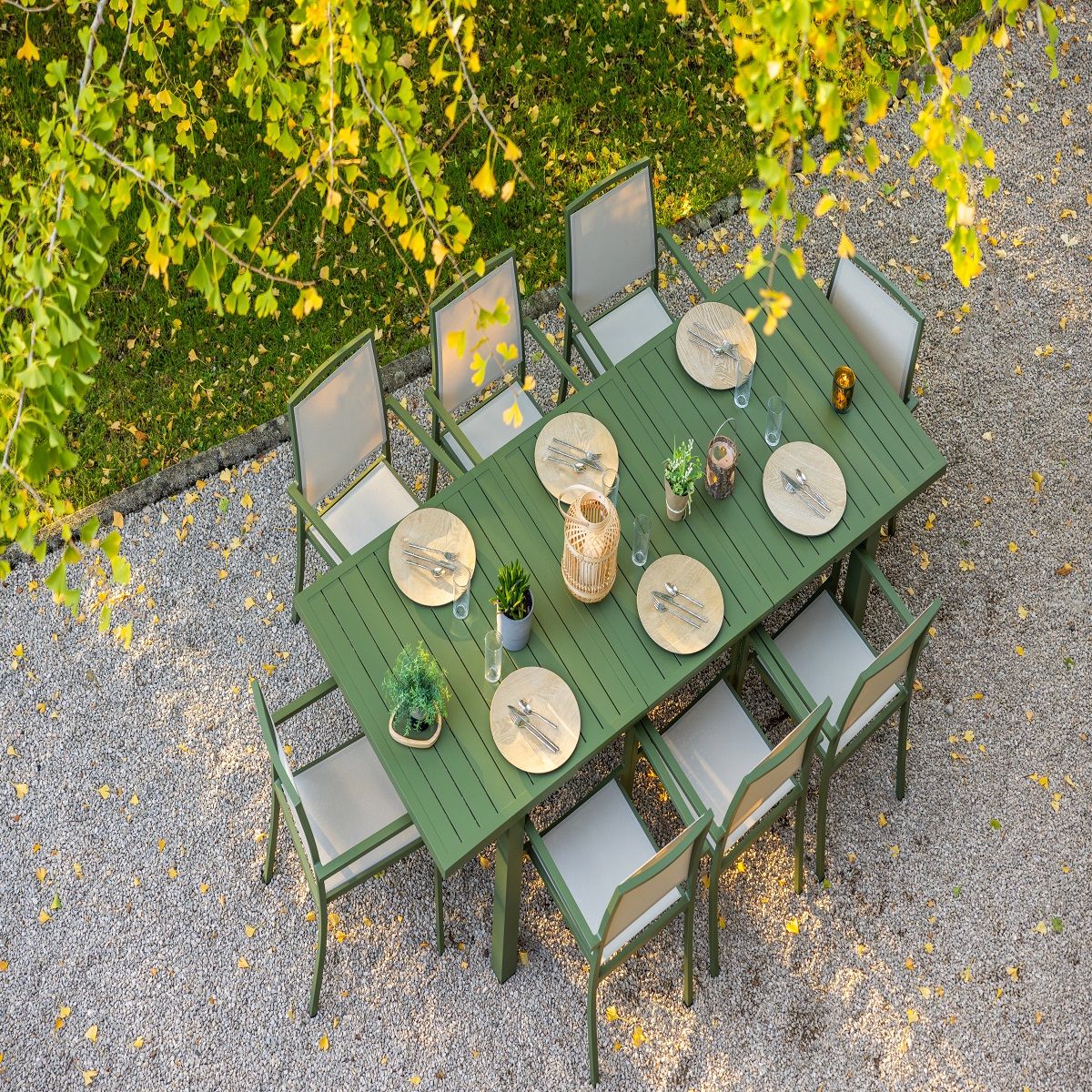 Table de jardin extensible 8/10 personnes SANTORIN terracotta