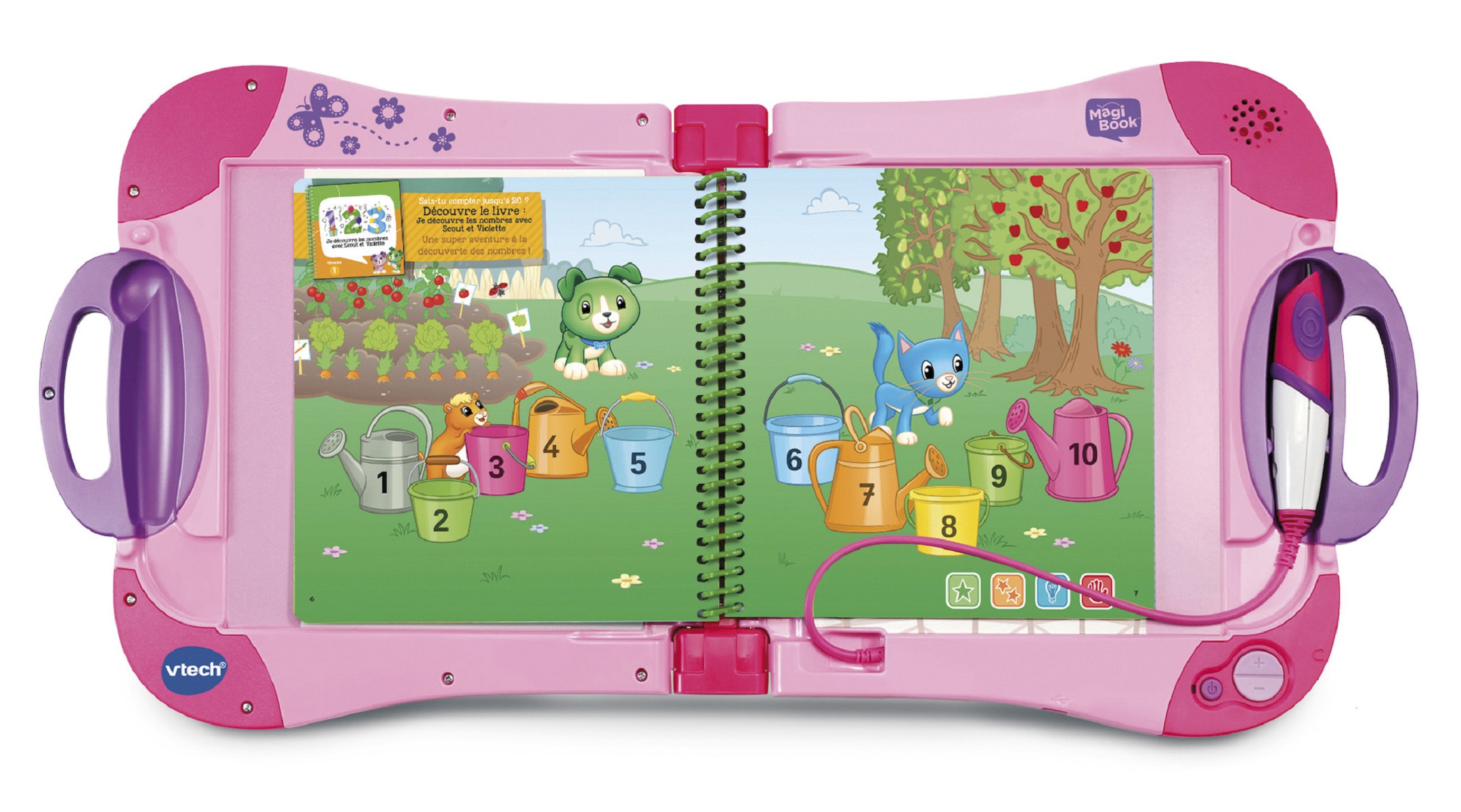 VTECH Magibook Starter Pack Rose pas cher 