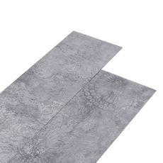 Planches de plancher PVC 4,46 m² 3 mm Autoadhesif Gris ciment