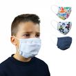 Lot de 2 masques de protection visage lavable pour enfant, réutilisable, 3 couches en tissu