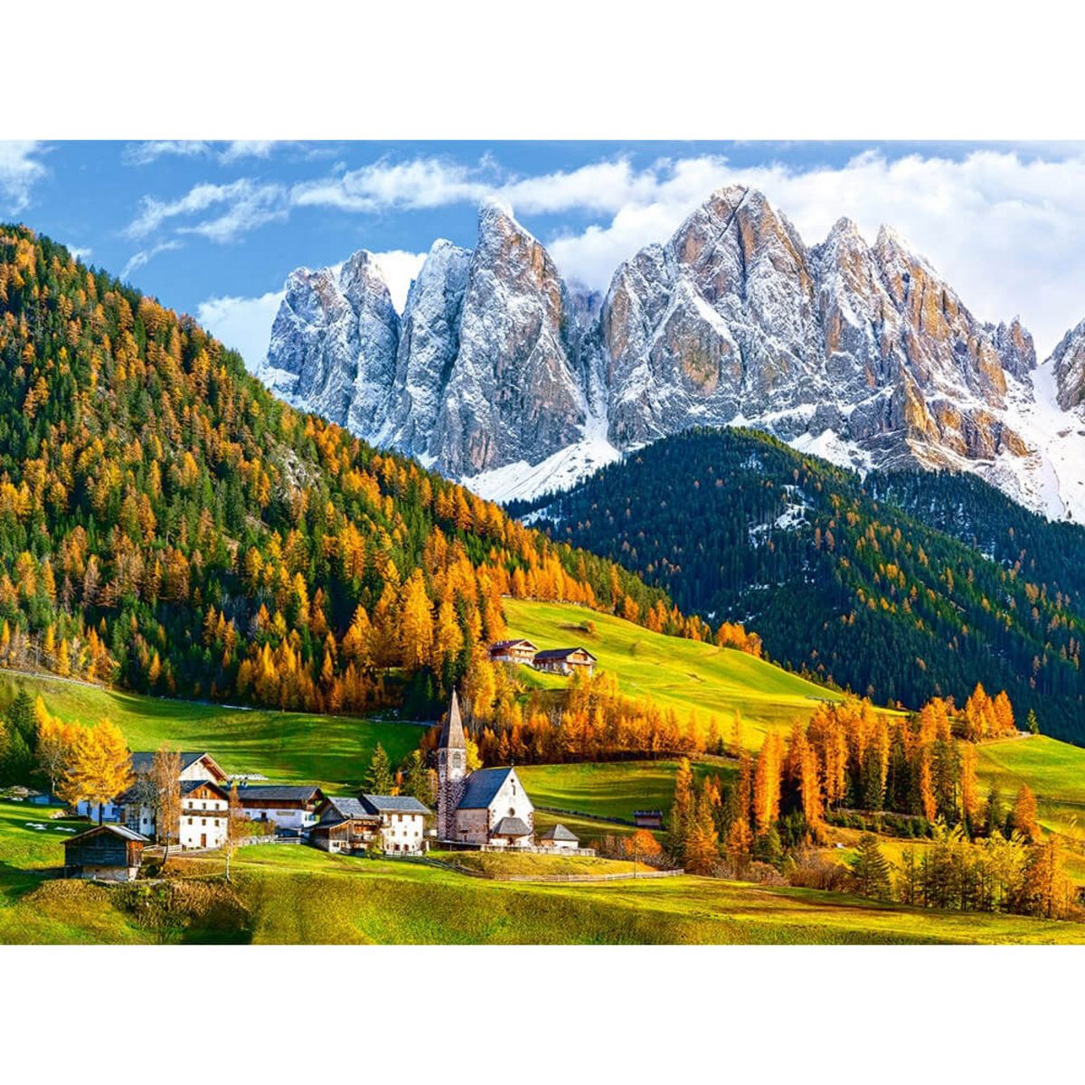 Castorland Puzzle 2000 pièces : Église St. Madeleine, Dolomites