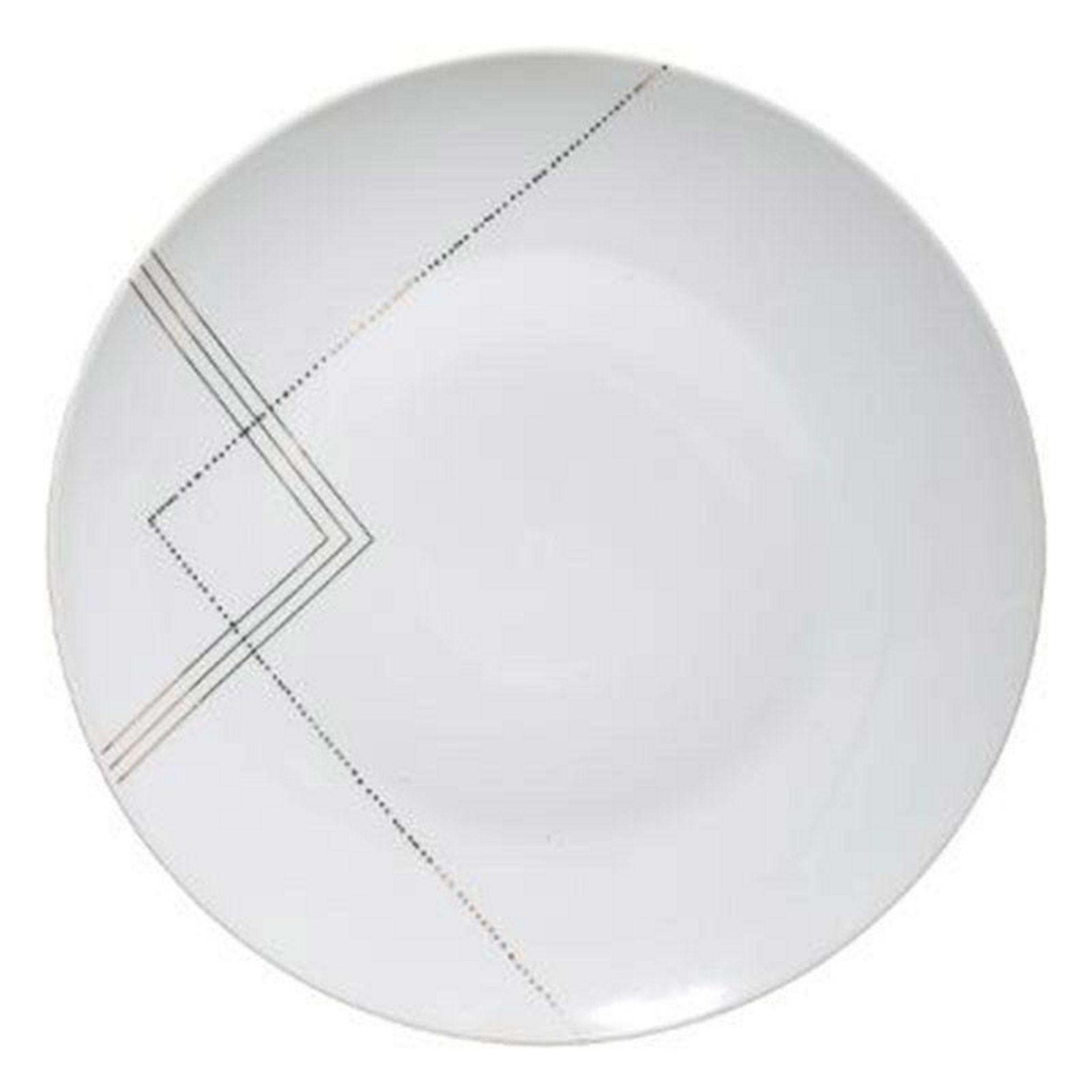 Generic Grande Assiette Blanche - Lot De 6 Assiettes - Prix pas cher